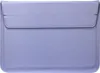 A lavender-colored laptop sleeve is shown flat against a white background.