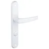 A white door handle on a white background. Produktbild-Vorschau