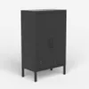 Büroschrank schwarz Metall 2 Türen industriell 65x36x105cm Produktbild-Vorschau 2