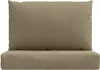 vidaXL Palettenkissen 2-tlg. Melange Taupe Stoff Produktbild-Vorschau 4