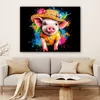 MuchoWow® - Leinwandbilder - Graffiti - Sommer - Schwein - Produktbild-Vorschau 6