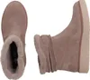 A pair of brown Rieker women's boots with fur lining and a thick sole, shown from two angles against a white background. Voir les images du produit