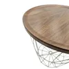 Beistelltisch warmes grau Nussbaum Rund Couchtisch 37x40 cm Produktbild-Vorschau 5