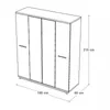 Kleiderschrank INES IN-10 mit 4 Türen Schrank 180x215 cm Produktbild-Vorschau 4