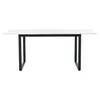 A rectangular dining table with black metal legs, shown against a white background. Produktbild-Vorschau