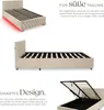 tectake® Polsterbett Sedona in Samtoptik mit Steppmuster Produktbild-Vorschau 3