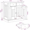 vidaXL Meuble pour cage de chien, style artisan, chêne, 80 Voir les images du produit 8