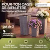 Set de 3 pots de fleurs polyrotin gris cache-pot pot Voir les images du produit 2
