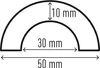 DURABLE Rohrschutzprofil P30, 1m, 1115130 gelb/schwarz Produktbild-Vorschau 3