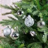 Weihnachtskugeln Kunststoff Ornamente 6cm 37er Set - Silber Produktbild-Vorschau 3