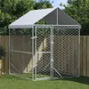 vidaXL Cuccia per cani da esterno con tetto Silver 2x2x2,5 Anteprima dell’immagine prodotto 14