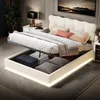 ProximaX gestoffeerd bed, 140x190 cm, met gasveerlift en Productafbeelding-voorbeeld 1