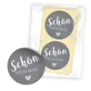 itenga 24x Sticker Aufkleber "Schön dass du da bist" grau Produktbild-Vorschau 3