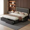 UnboxG Polsterbett 160x200cm, Doppelbett mit Led, Produktbild-Vorschau 2