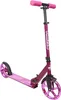 A purple scooter with pink handles against a white background. Voir les images du produit