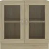vidaXL Vitrína Sonoma dub 82,5x30,5x80 cm odvodený výrobok Náhľad obrázku produktu 5