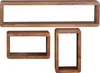 Design Wandregal 3er Set BOHA Massiv Holzregale Sheesham Produktbild-Vorschau 2