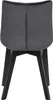 The back view of a dark gray velvet chair with black wooden legs. Produktbild-Vorschau