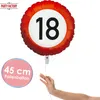 Folienballon Happy Birthday 18 Rund 45cm Helium 18. Produktbild-Vorschau 2