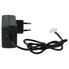 A black power adapter with a European plug and a white connector on a white background. Anteprima dell’immagine prodotto