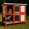 Wiltec králíkárna červená bílá 1175 x 410 x 1000 mm, Náhled obrázku produktu 5