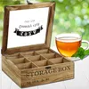 Teebox 9 Fächer Holz Teekiste Teebeutelbox Tee Produktbild-Vorschau 7