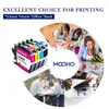 A collage of images showing printer cartridges, people working and studying, and a logo. Produktbild-Vorschau