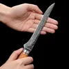 Wakoli Damast Ausbeinmesser I 16cm Klinge I Olivenholzgriff Produktbild-Vorschau 7