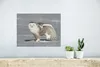 MuchoWow® Poster Schneeeule streckt sich im Schnee 40x30 cm Produktbild-Vorschau 5