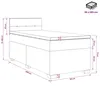 vidaXL Boxspringbett mit Matratze und LED Schwarz 90 x 200 Produktbild-Vorschau 8