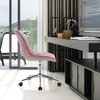 Happyment Sedia da ufficio ergonomica in velluto – Rosa – Anteprima dell’immagine prodotto 3
