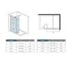 B.140x140cm H.200cm Duschabtrennung Walk in 8mm Nano Glas Produktbild-Vorschau 3