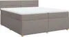 vidaXL Boxspringbett mit Matratze Taupe 200x200 cm Stoff Produktbild-Vorschau 3