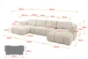 ALTDECOR Ecksofa in U-Form mit Schlaffunktion und Produktbild-Vorschau 7