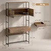 Scrivania HOMCOM con 2 cassetti, scrivania per computer con Anteprima dell’immagine prodotto 3