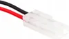 A close-up of a white plastic connector with red and black wires. Náhled obrázku produktu