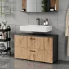 Mobiletto per lavabo Vicco Irma Antracite/Rovere dorato Anteprima dell’immagine prodotto 3