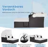 GOPLUS Rattan Lounge mit faltbarem Sonnendach, Gartenliege Produktbild-Vorschau 3