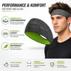 Sport Stirnband 3er Set Schwarz Grau Grün– rutschfest, Produktbild-Vorschau 2