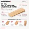 HOLZBRINK Holzkeile aus natürlichem Holz, 50 Stück, 11,7 x Produktbild-Vorschau 3