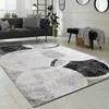 Designer Teppich Wohnzimmer Teppich Kreis Muster in Grau Produktbild-Vorschau 1