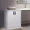 Szafka pod pralkę z białego PCV z frontowymi drzwiczkami i Podgląd zdjęcia produktu 2