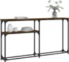 vidaXL Konzolový stolek Smoked Oak 145x22,5x75 cm výrobek Náhled obrázku produktu 6