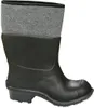 A single black boot with a gray felt cuff is shown against a white background. Anteprima dell’immagine prodotto