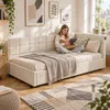 INONEFT, cama tapizada de 90 x 200 cm, cama juvenil con LED Vista previa de la imagen del producto 12