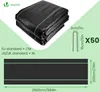 Toile anti-mauvaises herbes VOUNOT® 2 x 25 m avec 50 Voir les images du produit 2