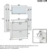 Sweiko 89,5x23x96,5 cm 4-częściowy zestaw garderoby z Podgląd zdjęcia produktu 14