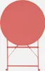 A round, terracotta-colored bistro table with a metal frame. Anteprima dell’immagine prodotto