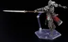 An action figure of a knight with a spear, displayed on a stand against a black background. Produktbild-Vorschau