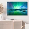 DEQORI Glasbild Echtglas 90x60 cm 'Leuchtendes Polarlicht' Produktbild-Vorschau 4